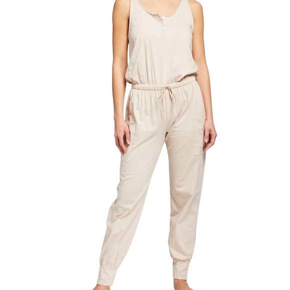 Eberjey Brie Cargo 100% Cozy Peruvian cotton jumpsuit - Picture 7 of 7